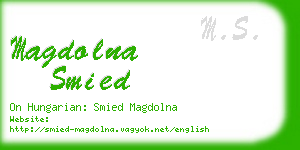 magdolna smied business card